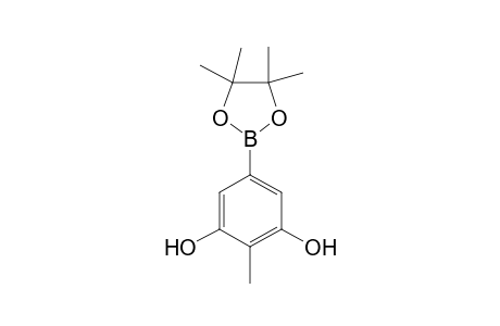 2-Methyl-5-(4'[,4',5',5'-tetramethyl-1',3',2'-dioxaborolan-2'-yl)-benzene-1,3-diol