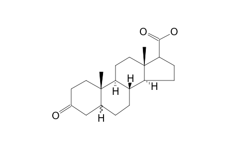 Androstane-17-carboxylic acid, 3-oxo-