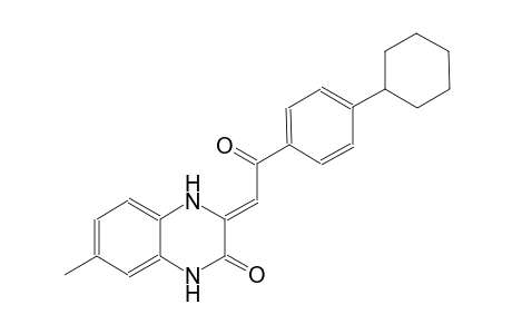 (3Z)-3-[2-(4-cyclohexylphenyl)-2-oxoethylidene]-7-methyl-3,4-dihydro-2(1H)-quinoxalinone