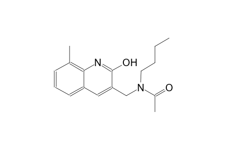 N-butyl-N-[(2-hydroxy-8-methyl-3-quinolinyl)methyl]acetamide