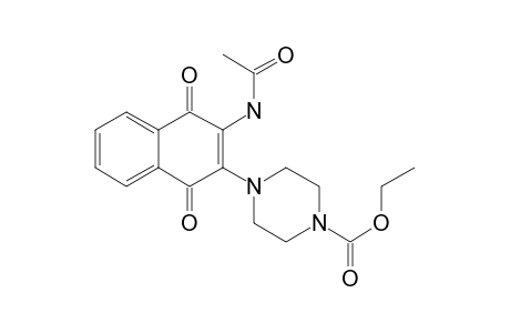 4-(3-Acetylamino-1,4-dioxo-1,4-dihydro-naphthalen-2-yl)-piperazine-1-carboxylic acid ethyl ester