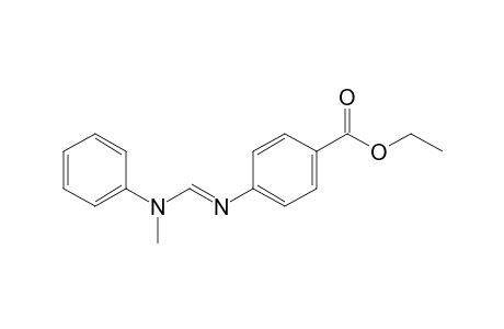 p-{[(N-methylanilino)methylene]amino}benzoic acid, ethyl ester