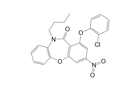 10-Butyl-1-(2-chlorophenoxy)-3-nitrodibenzo[b,f][1,4]oxazepin-11(10H)-one