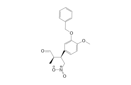 (2R,3R)-3-(3-(benzyloxy)-4-methoxyphenyl)-2-methyl-4-nitrobutanal