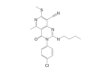 3-(4-Chlorophenyl)-8-cyano-2-butylamino-5-methyl-7-(methylthio)-pyrido[4,3-d]pyrimidin-4(3H)-one