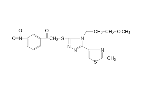 2-{[4-(3-methoxypropyl)-5-(2-methyl-4-thiazolyl-4H-1,2,4-triazol-3-yl]thio}-3'-nitroacetophenone