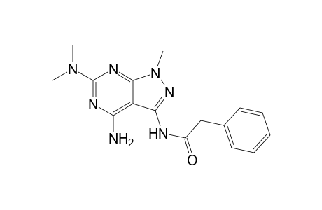 4-AMINO-3-BENZYLCARBONYLAMINO-6-DIMETHYLAMINO-1-METHYLPYRAZOLO-[3,4-D]-PYRIMIDINE