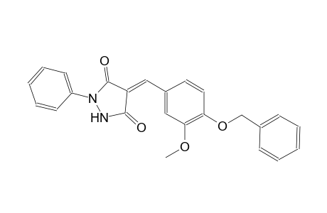 (4E)-4-[4-(benzyloxy)-3-methoxybenzylidene]-1-phenyl-3,5-pyrazolidinedione