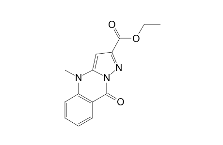 4,9-dihydro-4-methyl-9-oxopyrazolo[5,1-b]quinazoline-2-carboxylic acid, ethyl ester