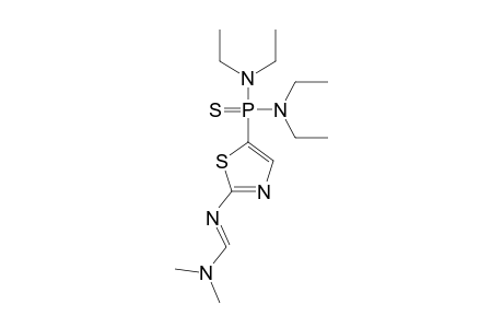 TETRAETHYLDIAMIDE_OF_5-[2-(3-METHYL-1,3-DIAZABUT-1-ENYL)-THIAZOLYL]-THIOPHOSPHONIC_ACID