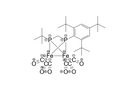 [Bis-.mu.2-(t-butylphosphido-2,4,6-tri-t-butylphenylphosphido)methane]-bis(tricarbonyl-iron)(Fe-Fe)