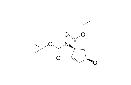 (1S,4R)-1-(tert-butoxycarbonylamino)-4-hydroxy-cyclopent-2-ene-1-carboxylic acid ethyl ester