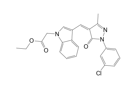 Ethyl (3-{[1-(3-chlorophenyl)-3-methyl-5-oxo-1,5-dihydro-4H-pyrazol-4-ylidene]methyl}-1H-indol-1-yl)acetate
