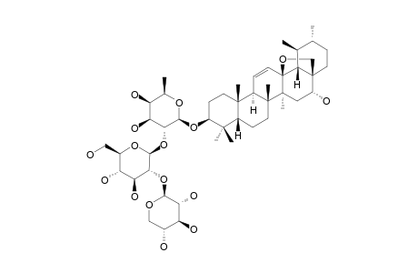 ROTUNDIFOLIOSIDE-I;#1;13-BETA,28-EPOXY-16-ALPHA-HYDROXY-URS-11-EN-3-BETA-YL-BETA-D-XYLOPYRANOSYL-(1->2)-BETA-D-GLUCOPYRANOSYL-(1->2)-BETA-D-FUCOPYRANOSIDE