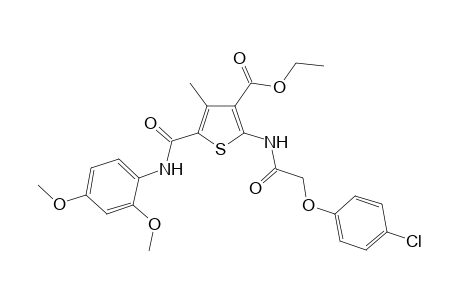 2-[[2-(4-chlorophenoxy)-1-oxoethyl]amino]-5-[(2,4-dimethoxyanilino)-oxomethyl]-4-methyl-3-thiophenecarboxylic acid ethyl ester