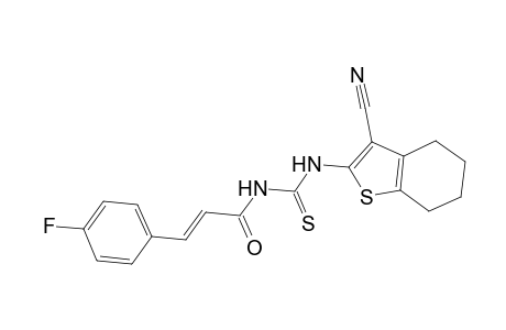 1-(3-Cyano-4,5,6,7-tetrahydrobenzo[b]thiophen-2-yl)-3-(4-fluorocinnamoyl)-2-thiourea