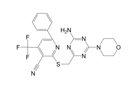 2-[(4-amino-6-morpholin-4-yl-1,3,5-triazin-2-yl)methylsulfanyl]-6-phenyl-4-(trifluoromethyl)pyridine-3-carbonitrile