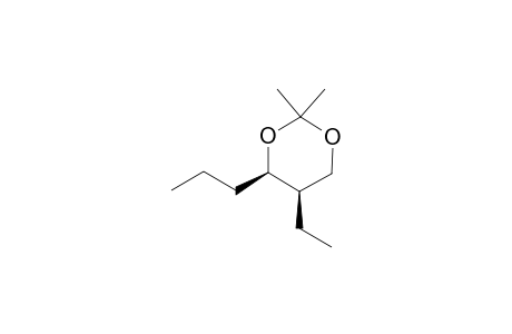 (4R,5R)-5-ethyl-2,2- dimethyl-4-propyl-1,3-dioxane