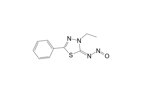 (NE)-N-(3-ethyl-5-phenyl-1,3,4-thiadiazol-2-ylidene)nitrous amide