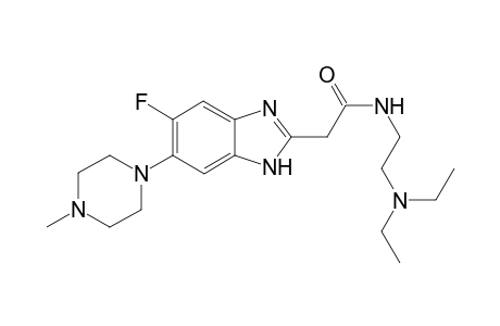 N-[(N',N'-Diethylamino)ethyl]-5-fluoro-6-(N'-methylpiperazin-1'-yl)-1H-benzimidazole-2-acetamide