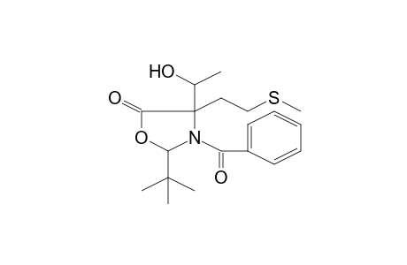 2-tert-Butyl-4-(1-hydroxyethyl)-4-(2-methylsulfanylethyl)-3-(phenylcarbonyl)-1,3-oxazolidin-5-one