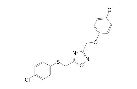 3-[(p-chlorophenoxy)methyl]-5-{[(p-chlorophenyl)thio]methyl}-1,2,4-oxadiazole