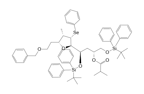 (6R,8R)-8-((2R,3S,4S,5R)-5-(2-(Benzyloxy)ethyl)-4-methyl-3-(phenylselanyl) tetrahydrofuran-2-yl)-2,2,11,11-tetramethyl-3,3,10,10-tetraphenyl-4,9-dioxa-3,10-disiladodecan-6-yl isobutyrate