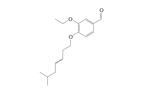 3-ethoxy-4-((6-methylhept-3-en-1-yl)oxy)benzaldehyde