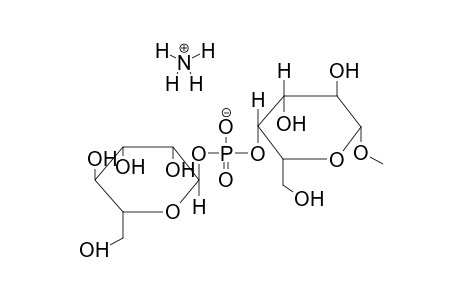 METHYL 4-O-ALPHA-D-MANNOPYRANOSYLPHOSPHO-BETA-D-GALACTOPYRANOSIDE,AMMONIUM SALT