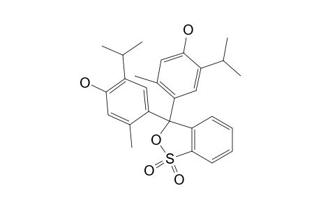 4-[3-(4-hydroxy-2-methyl-5-propan-2-ylphenyl)-1,1-dioxobenzo[c]oxathiol-3-yl]-5-methyl-2-propan-2-ylphenol 4-[3-(4-hydroxy-5-isopropyl-2-methyl-phenyl)-1,1-dioxo-benzo[c]oxathiol-3-yl]-2-isopropyl-5-methyl-phenol 4-[3-(4-hydroxy-5-isopropyl-2-methylphenyl)-1,1-dioxo-3-benzo[c]oxathiolyl]-2-isopropyl-5-methylphenol 4-[3-(4-hydroxy-5-isopropyl-2-methyl-phenyl)-1,1-diketo-benzo[c]oxathiol-3-yl]-2-isopropyl-5-methyl-phenol 4-[3-(4-hydroxy-2-methyl-5-propan-2-yl-phenyl)-1,1-dioxo-benzo[c][1,2]oxathiol-3-yl]-5-methyl-2-propan-2-yl-phenol Thymol, 6,6'-(3H-2, 1-benzoxathiol-3-ylidene)di-, S,S-dioxide Phenol, 4,4'-(3H-2,1-benzoxathiol-3-ylidene)bis[5-methyl-2-(1-methylethyl)-, S,S-dioxide Phenol, 4,4'-(1,1-dioxido-3H-2,1-benzoxathiol-3-ylidene)bis(5-methyl-2-(1-methylethyl)- Phenol, 4,4'-(3H-2,1-benzoxathiol-3-ylidene)bis(5-methyl-2-(1-methylethyl)-, S,S-dioxide Thymol blue Thymol, 6,6'-(3H-2,1-benzoxathiol-3-ylidene)di-, S,S-dioxide Thymolsulfonephalein Thymolsulfonephthalein Thymolsulfophthalein Thymolsulphonphthalein Thymosulfonphthalein Phenol, 4,4'-(3H-2, {1-benzoxathiol-3-ylidene)bis[5-methyl-2-(1-methylethyl)-,} S, S-dioxide