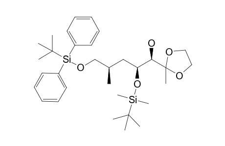 (1R,2S,4R)-2-((tert-butyldimethylsilyl)oxy)-5-((tert-butyldiphenylsilyl)oxy)-4-methyl-1-(2-methyl-1,3-dioxolan-2-yl)pentan-1-ol