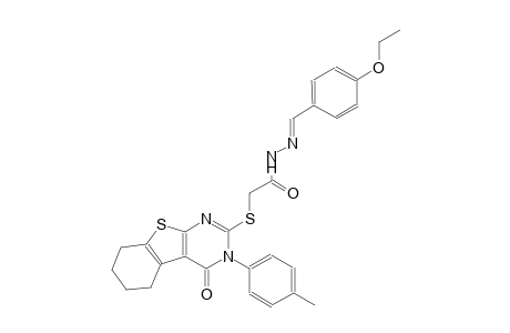 N'-[(E)-(4-ethoxyphenyl)methylidene]-2-{[3-(4-methylphenyl)-4-oxo-3,4,5,6,7,8-hexahydro[1]benzothieno[2,3-d]pyrimidin-2-yl]sulfanyl}acetohydrazide