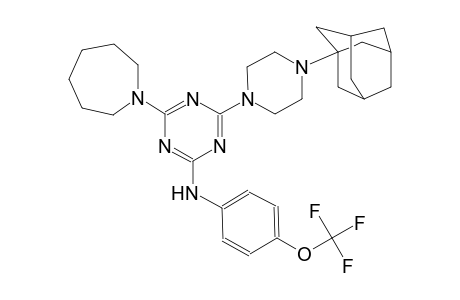 1,3,5-triazin-2-amine, 4-(hexahydro-1H-azepin-1-yl)-6-(4-tricyclo[3.3.1.1~3,7~]dec-1-yl-1-piperazinyl)-N-[4-(trifluoromethoxy)phenyl]-