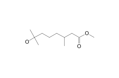 Octanoic acid, 7-hydroxy-3,7-dimethyl-, methyl ester