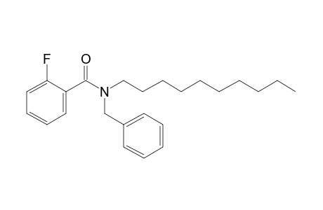 Benzamide, 2-fluoro-N-benzyl-N-decyl-