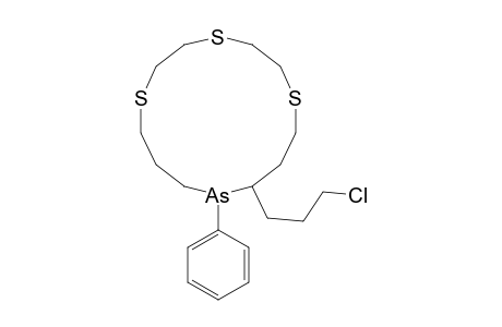 1,4,7-Trithia-11-arsacyclotetradecane, 10-(3-chloropropyl)-11-phenyl-