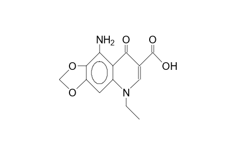 9-Amino-5,8-dihydro-5-ethyl-8-oxo-1,3-dioxolo[4,5-G]quinoline-7-carboxylic acid