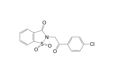 2-(p-chlorophenacyl)-1, 2-benzisothiazolin-3-one,1,1-dioxide
