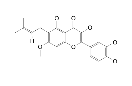 7,4'-DIMETHOXY-6-C-PRENYL-QUERCETIN;ISORHYNCHOSPERMIN