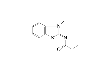 Propanamide, N-(2,3-dihydro-3-methyl-2-benzothiazolylidene)-