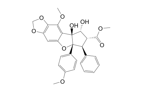 (-)-PANNELLIN;METHYL-6,7,8,8A-TETRAHYDRO-8,8A-DIHYDROXY-9-METHOXY-5A-(4-METHOXYPHENYL)-6-PHENYL-5AH-CYClOPENTA-[4,5]-FURO-[2,3-F]-1,3-BENZODIOXAOL