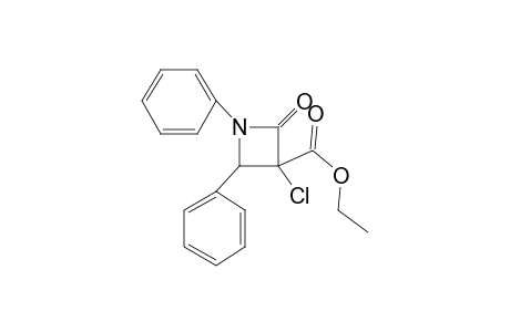 1,4-Diphenyl-3-chloro-3-(ethoxycarbonyl)azetidin-2-one