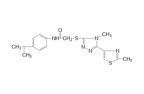 4'-isopropyl-2-{[4-methyl-5-(2-methyl-4-thiazolyl)-4H-1,2,4-triazol-3-yl]thio}acetanilide