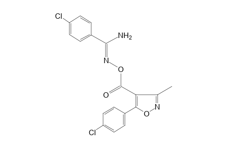 p-chloro-O-{[5-(p-chlorophenyl)-3-methyl-4-isoxazolyl]carbonyl}benzamidoxime