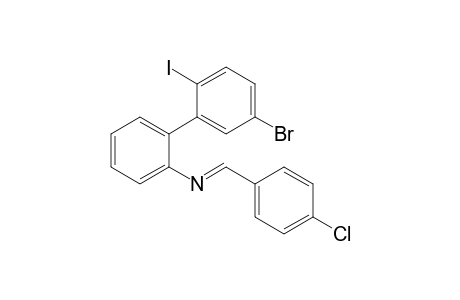 5'-Bromo-N-[(4-chlorophenyl)methylene]-2'-iodo-2-aminobiphenyl