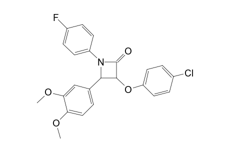 2-Azetidinone, 3-(4-chlorophenoxy)-4-(3,4-dimethoxyphenyl)-1-(4-fluorophenyl)-