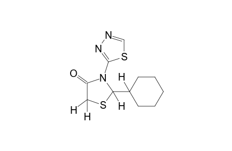 2-cyclohexyl-3-(1,3,4-thiadiazol-2-yl)-4-thiazolidinone