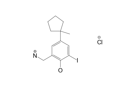 alpha-amino-6-iodo-4-(1-methylcyclopentyl)-o-cresol, hydrochloride