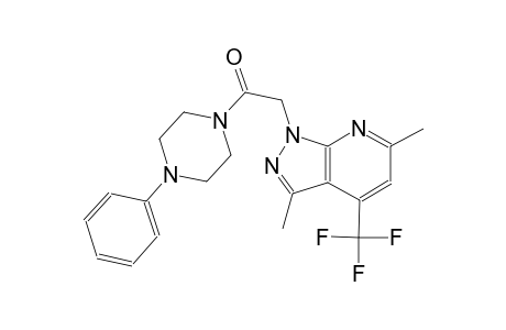 3,6-dimethyl-1-[2-oxo-2-(4-phenyl-1-piperazinyl)ethyl]-4-(trifluoromethyl)-1H-pyrazolo[3,4-b]pyridine