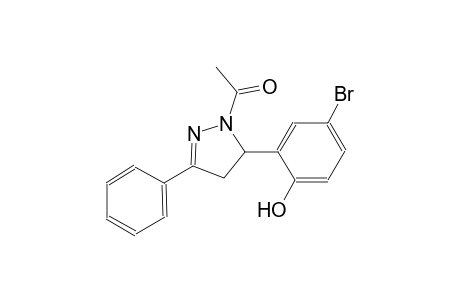 phenol, 2-(1-acetyl-4,5-dihydro-3-phenyl-1H-pyrazol-5-yl)-4-bromo-